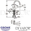 Grohe Eurostyle Cosmopolitan Single-Lever Sink Mixer Dimensions